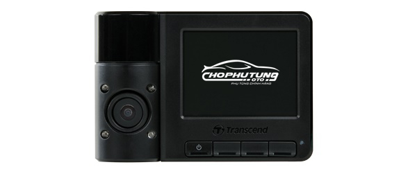 Mặt sau camera transcend drivepro 520 với 4 đén led hồng ngoại