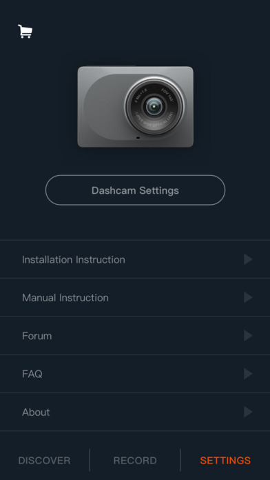 Ứng dụng Yi Dashcam trên ios